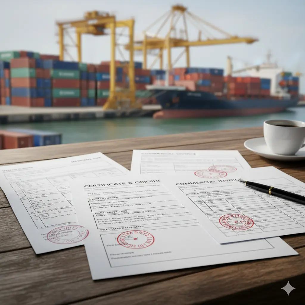 Certificate of Origin document used in international trade and customs clearance in Kenya